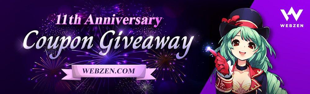 Webzen 11th Anniversary Giveaway Ended Pivotal Gamers - roblox 11th anniversary